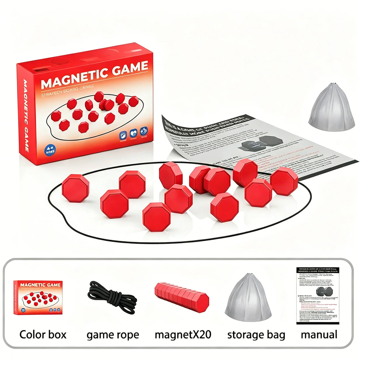Magnetic Battle Stones Strategy Game